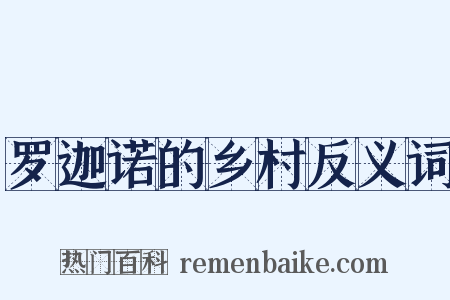 罗迦诺的乡村反义词是什么意思的图片